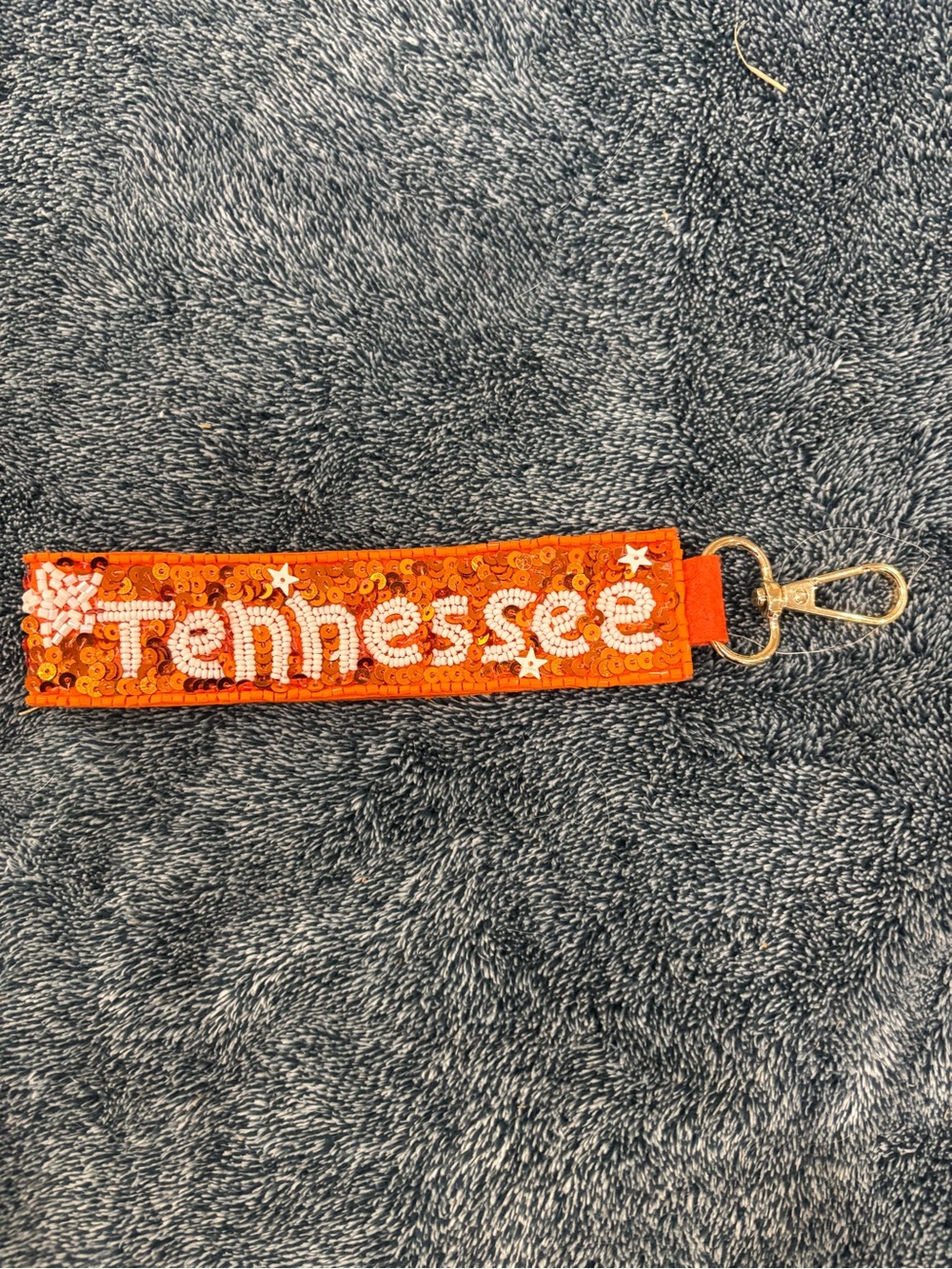Tennessee Beaded Keychain Wristlet - Orange